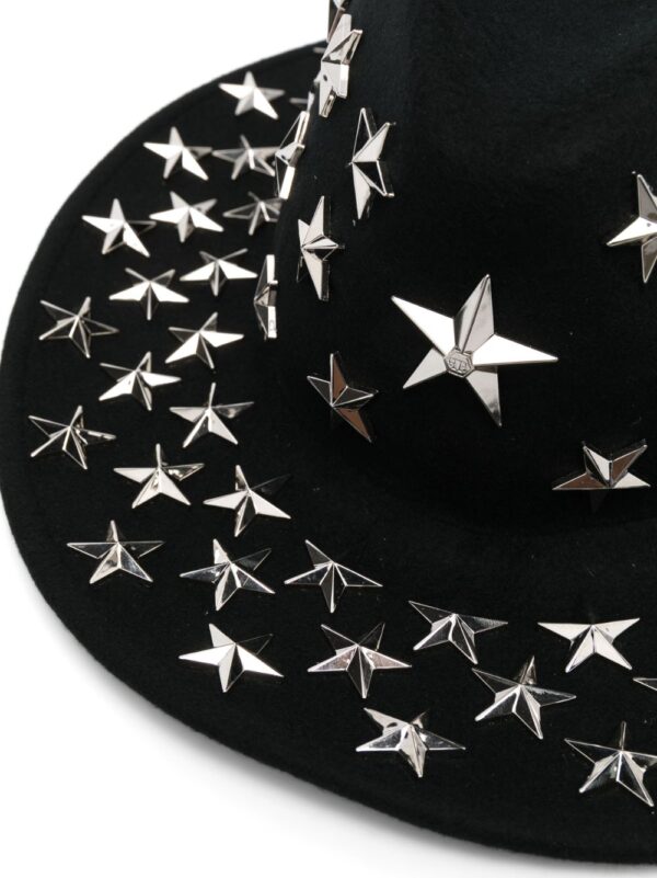 Philipp Plein star-stud embellished fedora hat - Image 2
