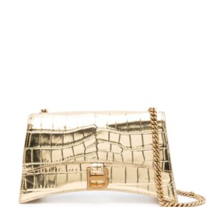 Balenciaga Crush XS metallic crossbody bag