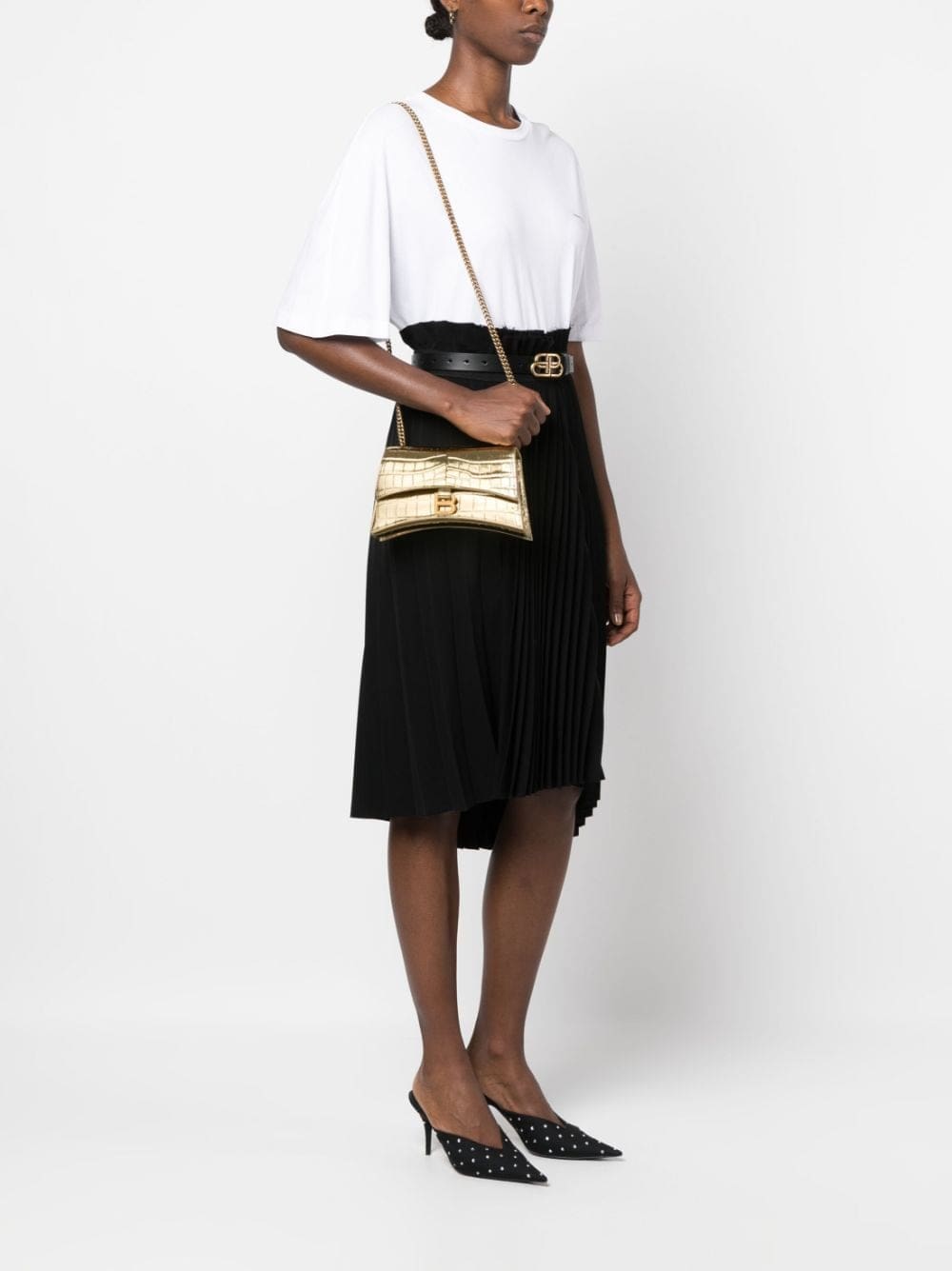 Balenciaga Crush XS metallic crossbody bag - Image 2