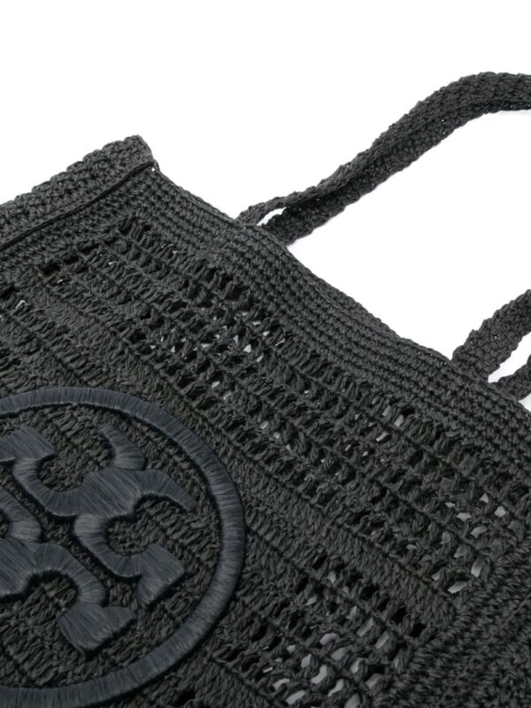 Tory Burch  Ella logo-embroidered crochet tote bag - Image 4