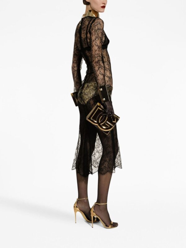 Dolce & Gabbana logo-embossed metallic-effect bag - Image 2