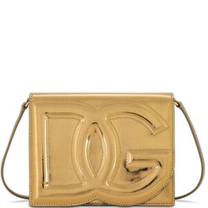 Dolce & Gabbana logo-embossed metallic-effect bag