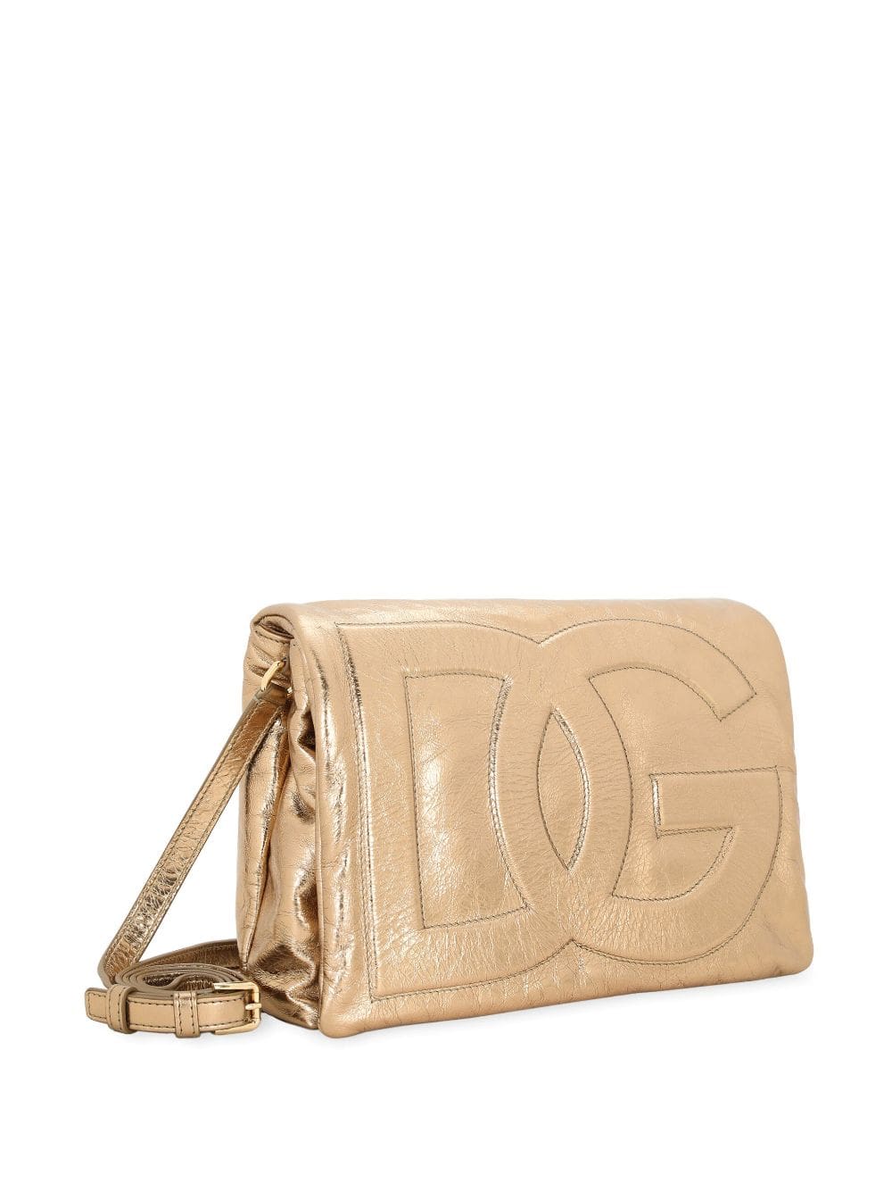 Dolce & Gabbana metallic-effect leather crossbody bag - Image 4