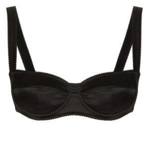 Dolce & Gabbana satin-finish balconette-style bra