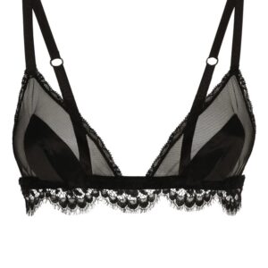 Dolce & Gabbana lace-detailing semi-sheer bra