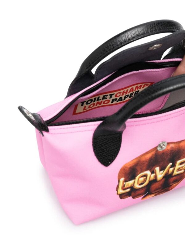 Longchamp  x ToiletPaper printed tote bag - Image 4