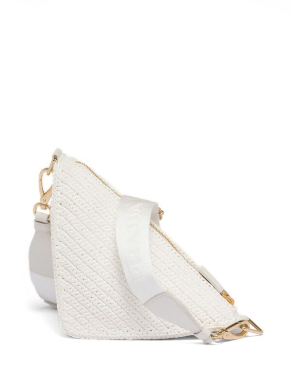 Prada Triangle logo-embroidered shoulder bag - Image 4