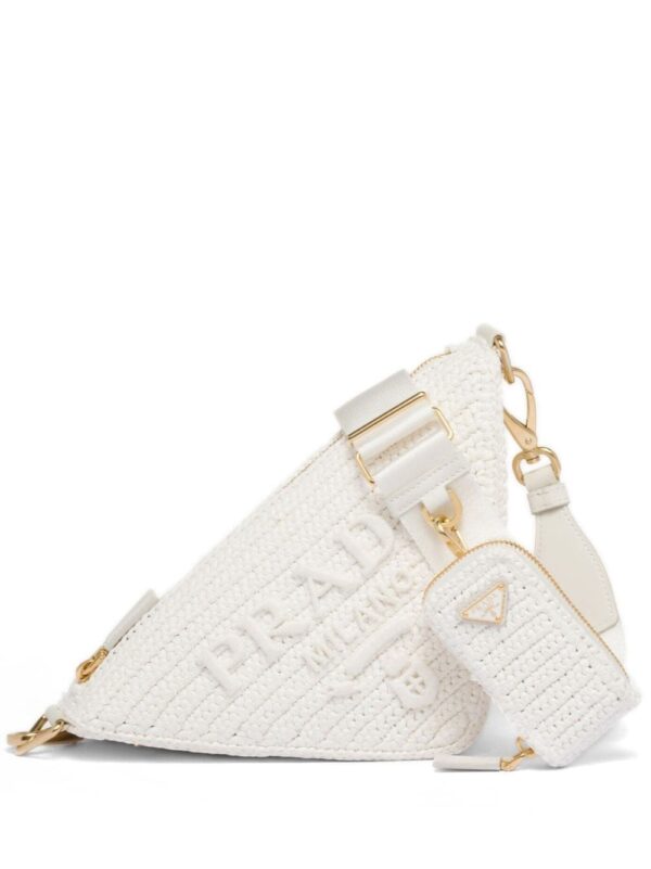 Prada Triangle logo-embroidered shoulder bag
