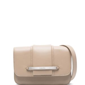 Calvin Klein logo-plaque faux leather crossbody bag