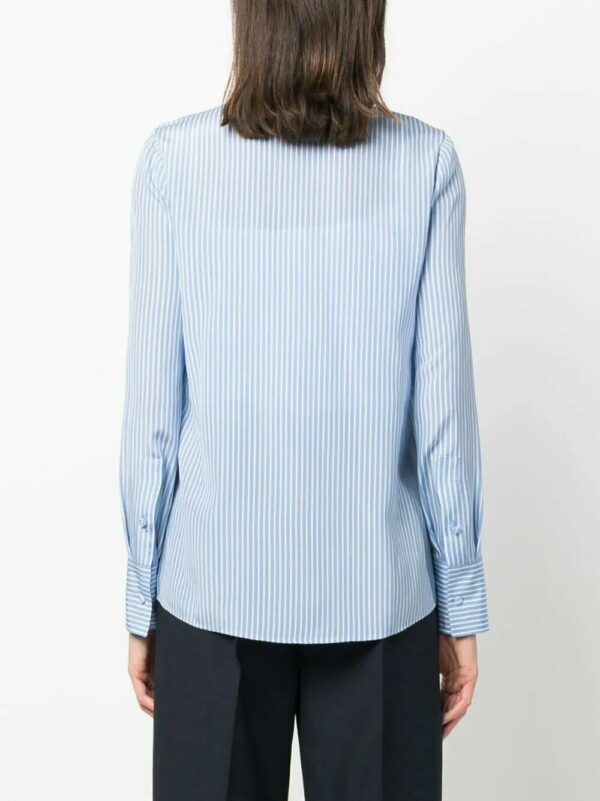 Valentino Garavani  striped pussy-bow silk shirt - Image 4