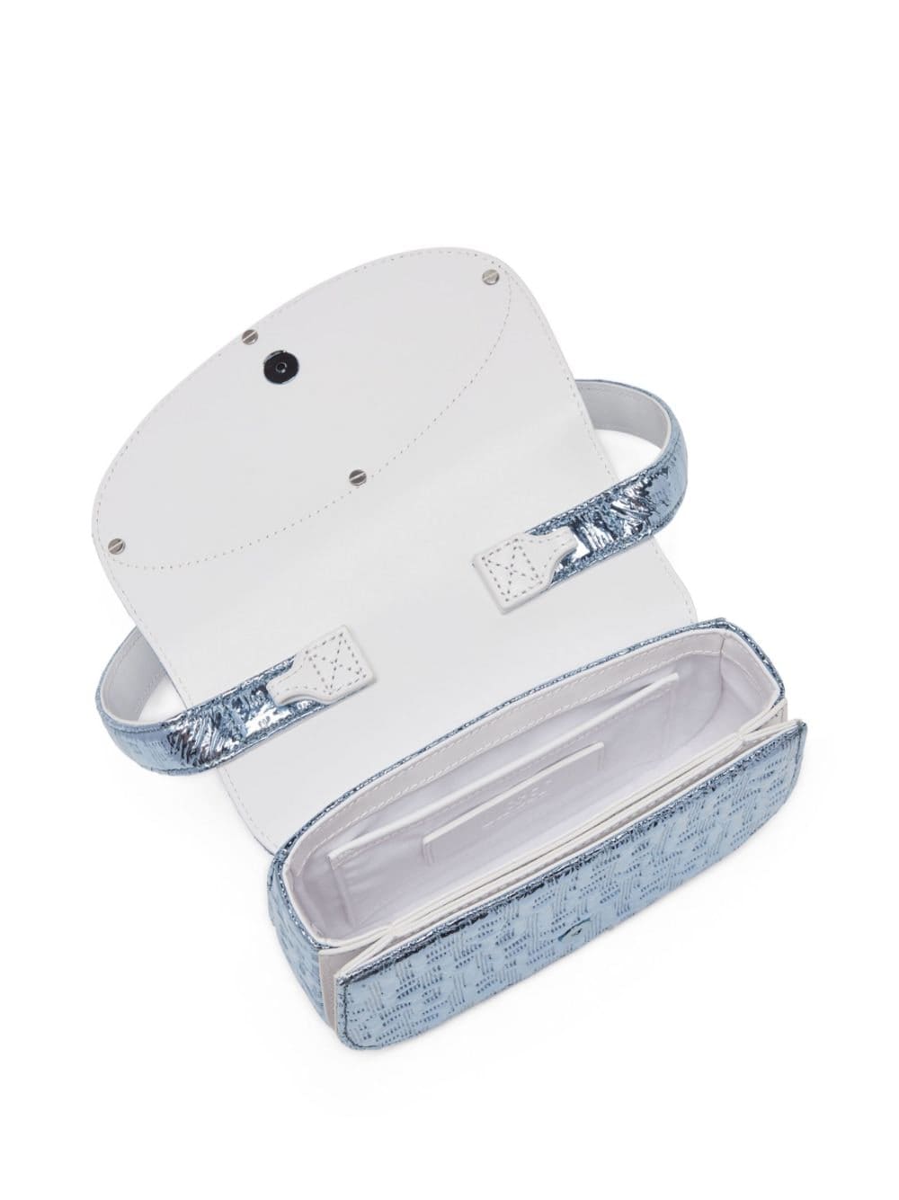 Diesel Ff 1DR metallic-effect shoulder bag - Image 4