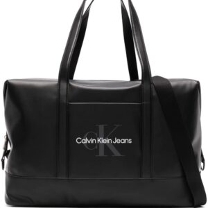 Calvin Klein Jeans Square Logo faux-leather duffle bag