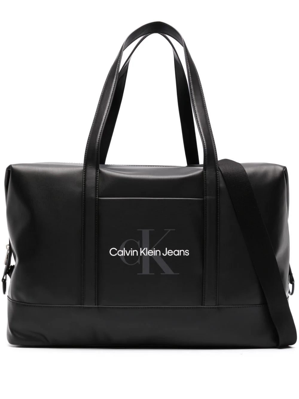 Calvin Klein Jeans Square Logo faux-leather duffle bag