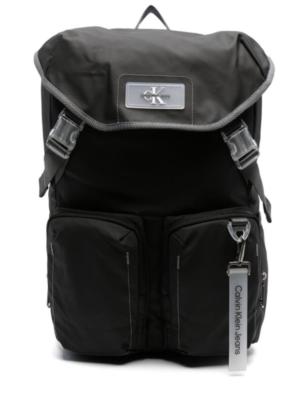 Calvin Klein Jeans logo-patch flap backpack