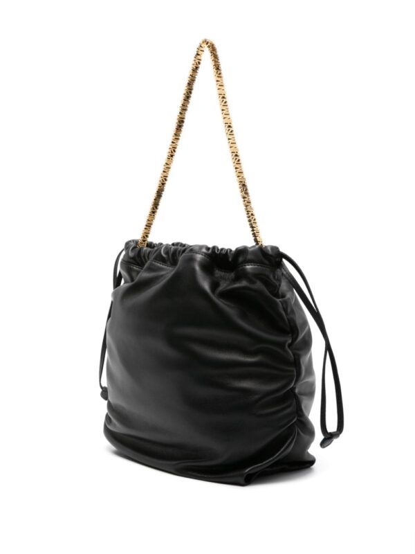 Moschino Shopper logo-appliqué leather shoulder bag - Image 3