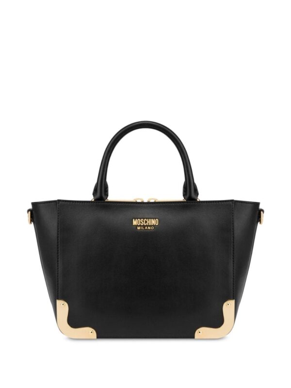Moschino logo-lettering leather shoulder bag