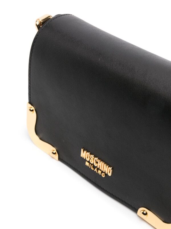 Moschino metal-corners leather crossbody bag - Image 4
