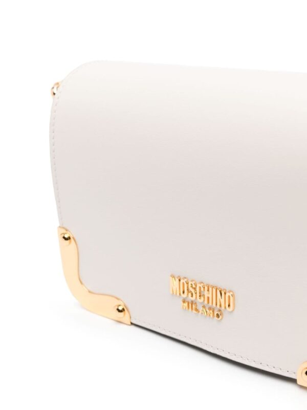 Moschino metal-corners leather crossbody bag - Image 4