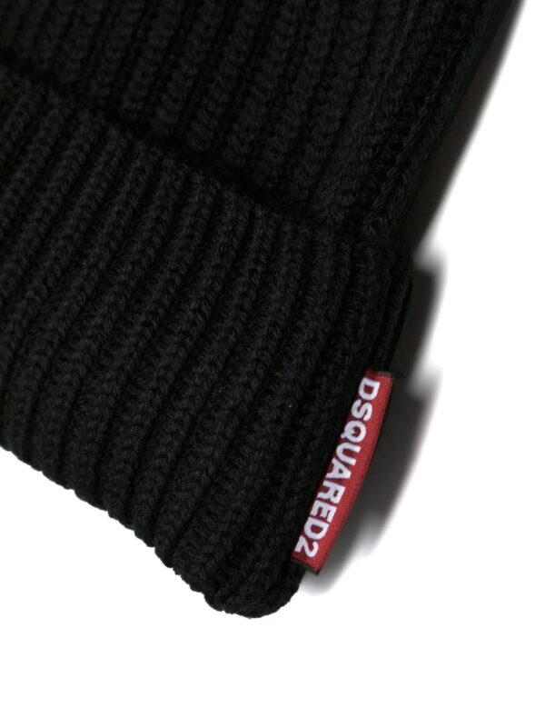 DSQUARED2 knitted wool scarf-beanie set - Image 3