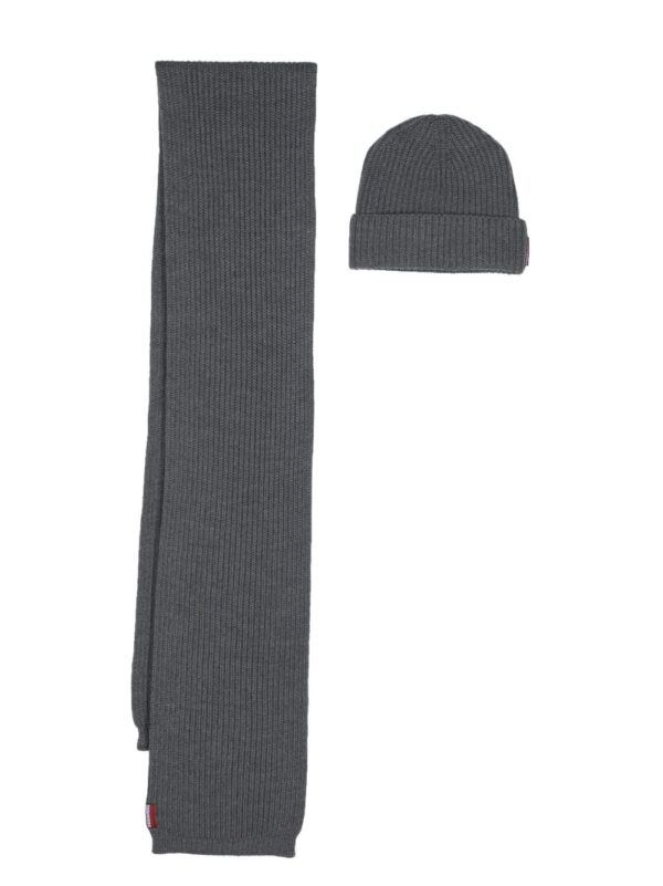 DSQUARED2 knitted wool scarf-beanie set