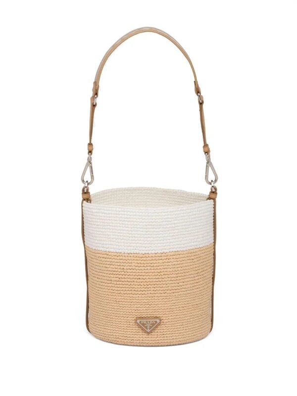 Prada  logo-plaque bucket bag - Image 2