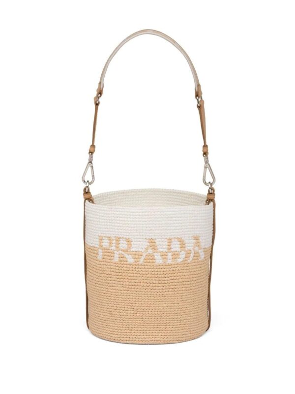 Prada  logo-plaque bucket bag