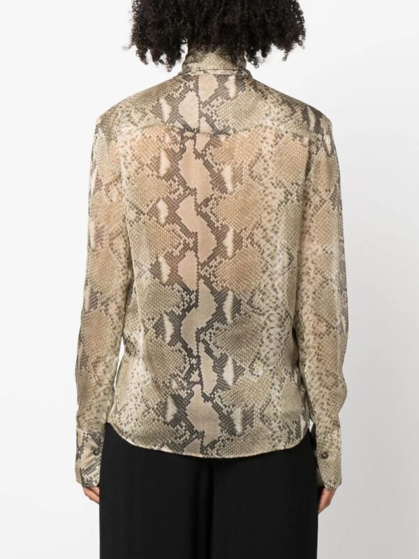 Stella McCartney  python-print silk shirt - Image 4