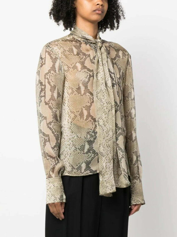 Stella McCartney  python-print silk shirt - Image 3