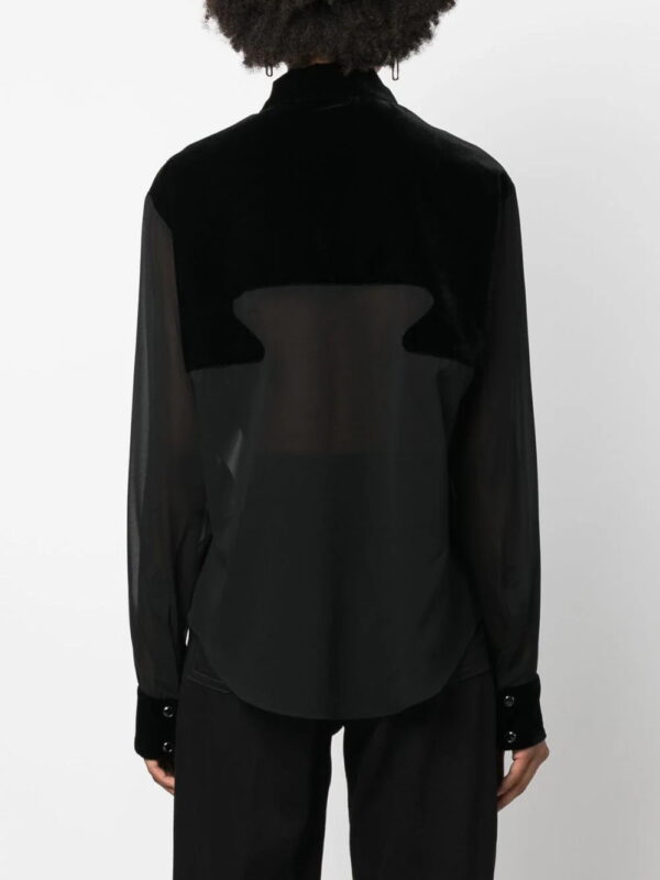 TOM FORD  panelled buttoned silk shirt - Image 4