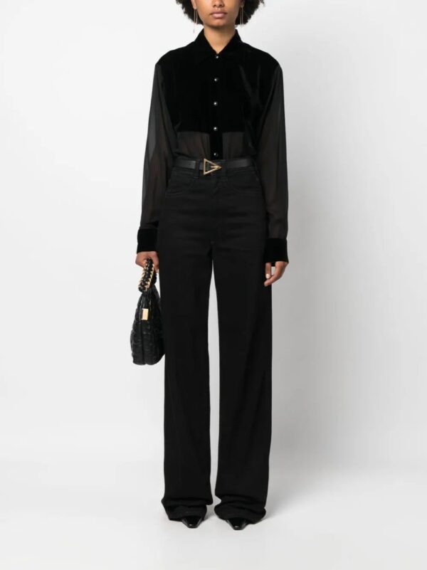TOM FORD  panelled buttoned silk shirt - Image 2