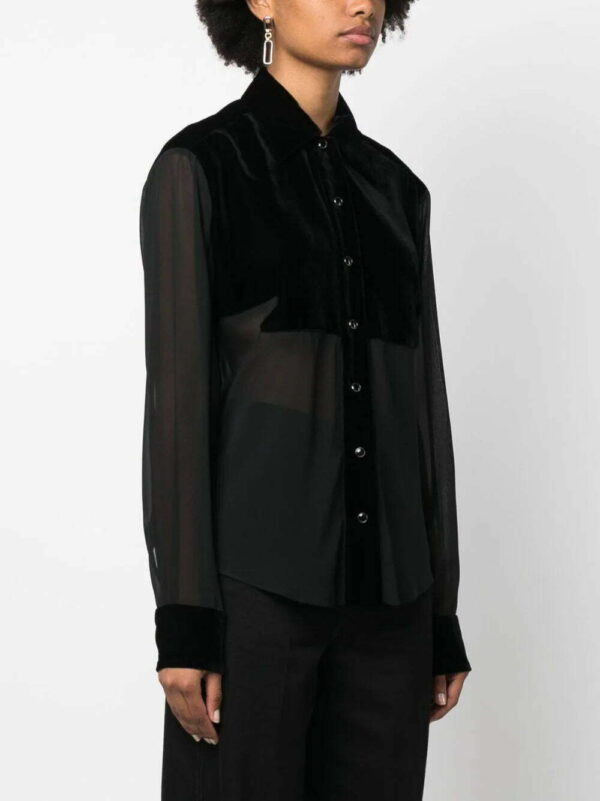 TOM FORD  panelled buttoned silk shirt - Image 3
