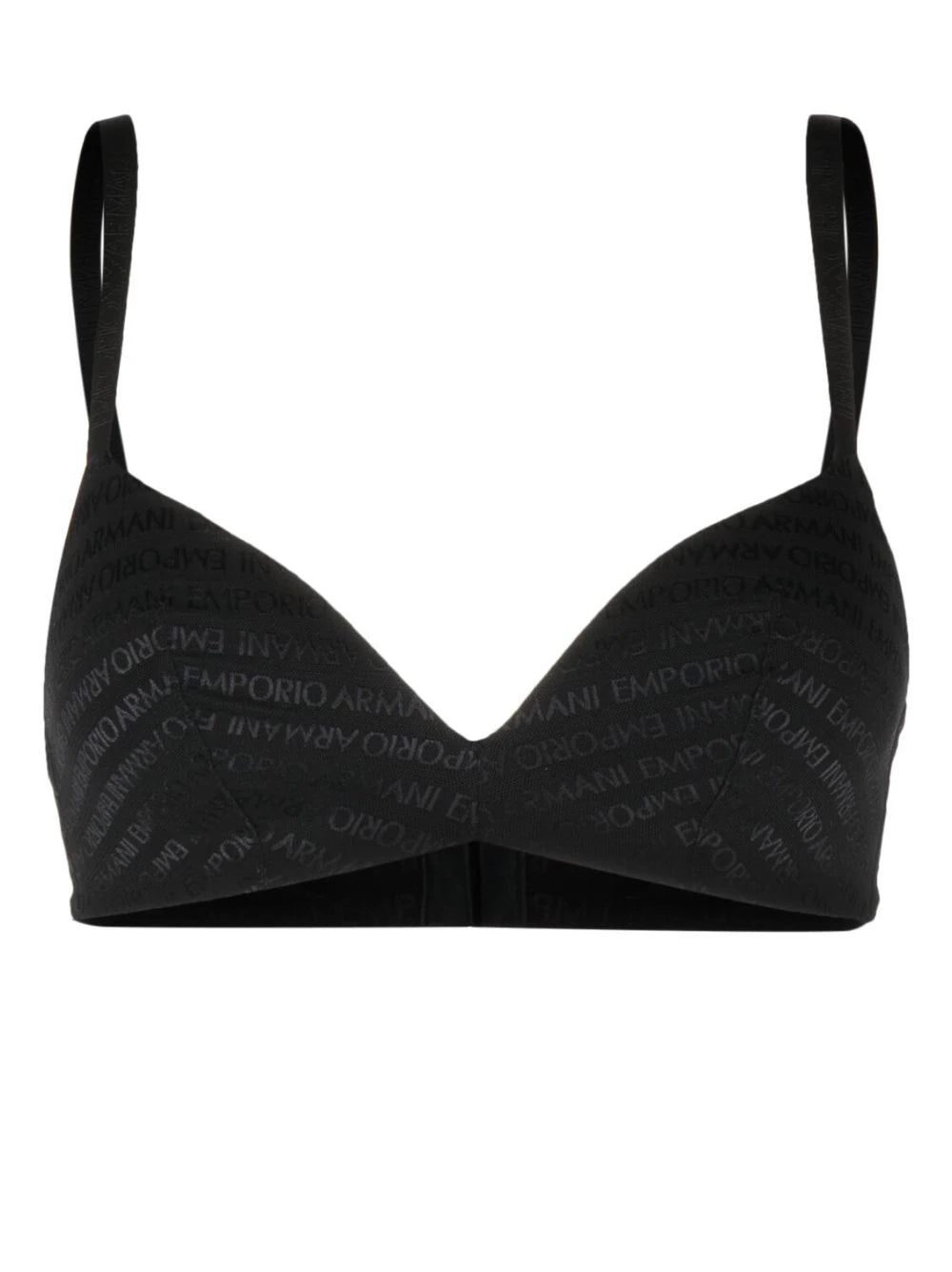 Emporio Armani logo-print padded bra