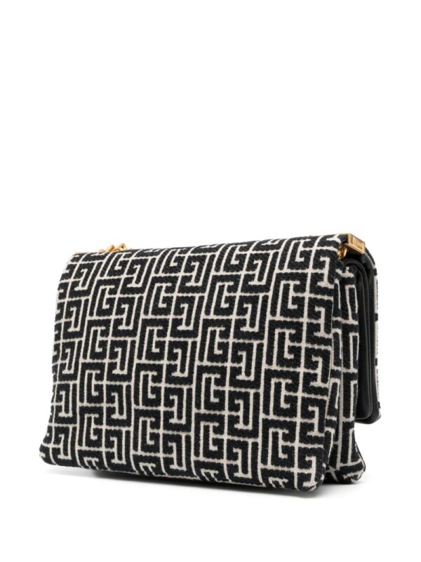 Balmain 1945 monogram-jacquard shoulder bag - Image 4
