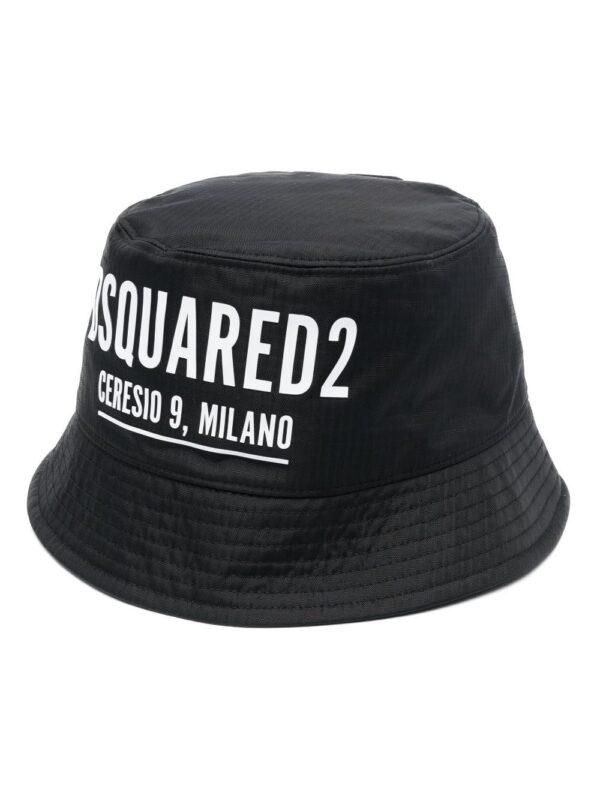 DSQUARED2 logo-print bucket hat