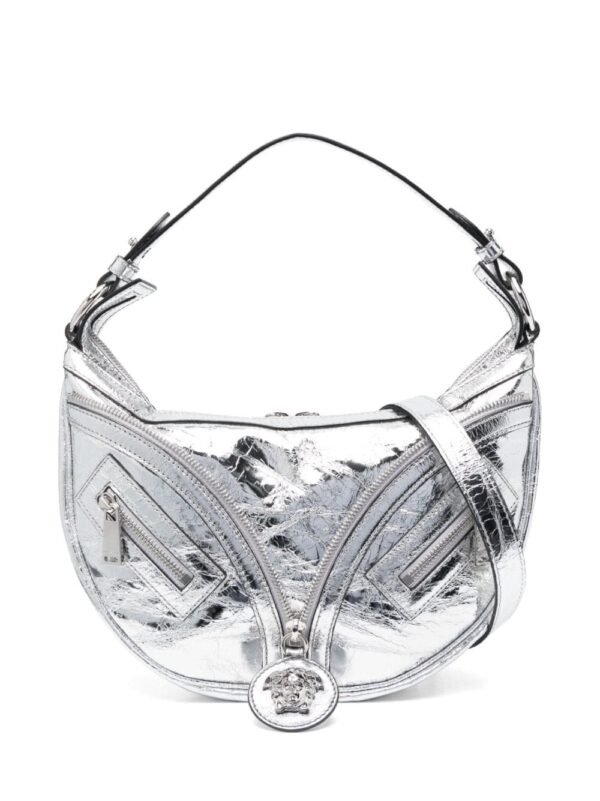 Versace small Repeat metallic-effect shoulder bag