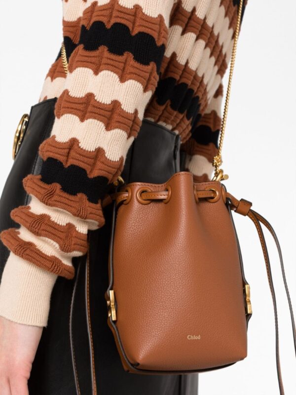 Chloé micro Marcie leather bucket bag - Image 3