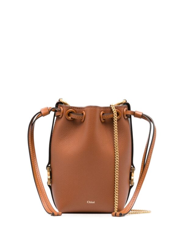 Chloé micro Marcie leather bucket bag