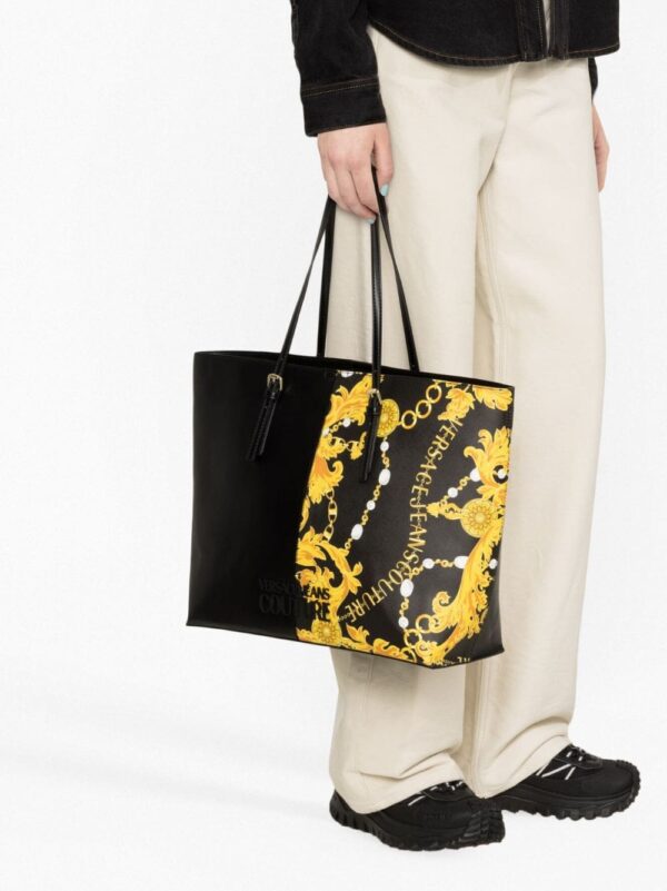 Versace Jeans Couture Baroque-pattern faux-leather tote bag - Image 3