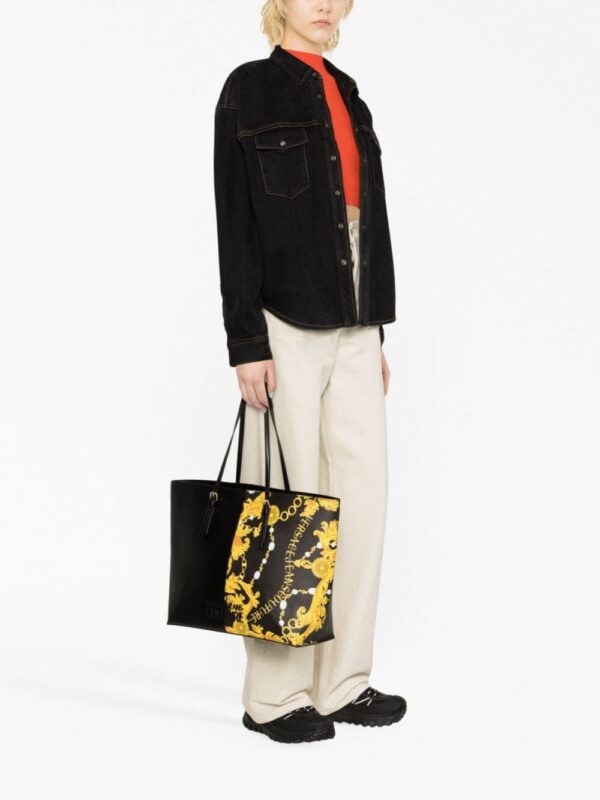 Versace Jeans Couture Baroque-pattern faux-leather tote bag - Image 2