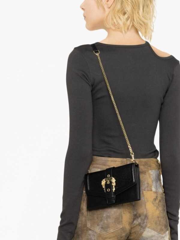 Versace Jeans Couture Baroque buckle faux-leather crossbody bag - Image 3