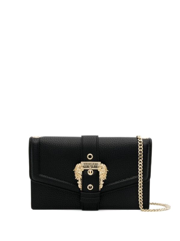 Versace Jeans Couture Baroque buckle faux-leather crossbody bag