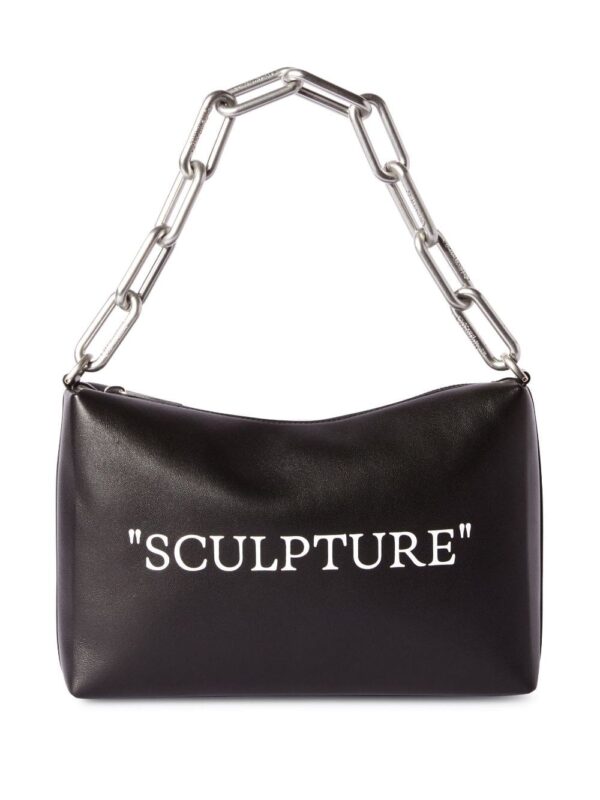 Off-White Block Pouch Quote clutch bag