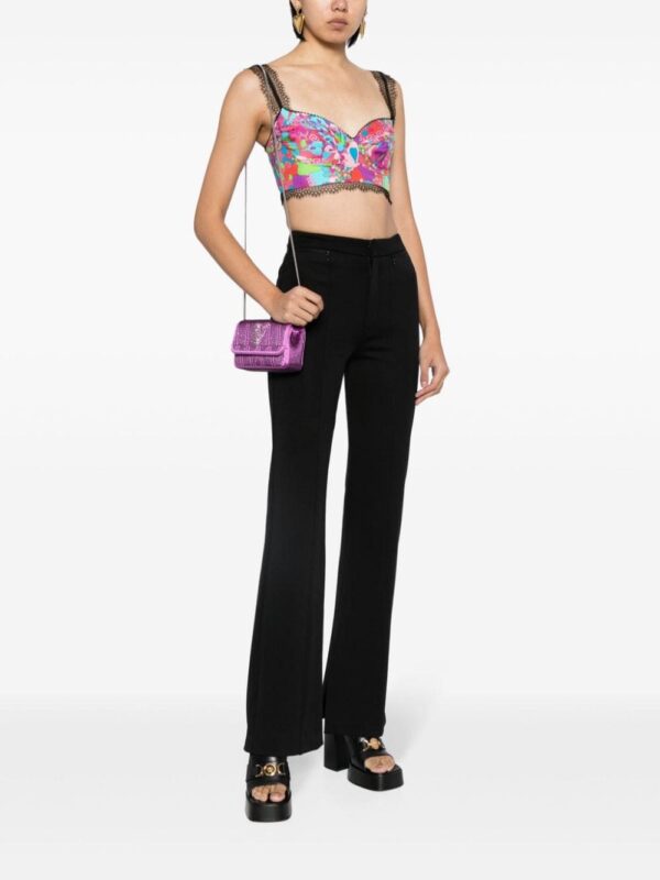 Versace Virtus crystal-embellished leather shoulder bag - Image 2