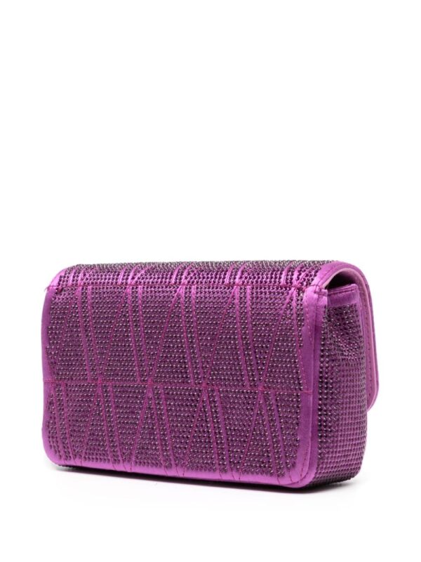 Versace Virtus crystal-embellished leather shoulder bag - Image 3