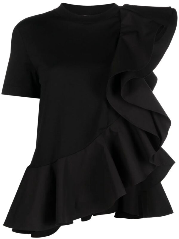 Alexander McQueen  asymmetric ruffled T-shirt