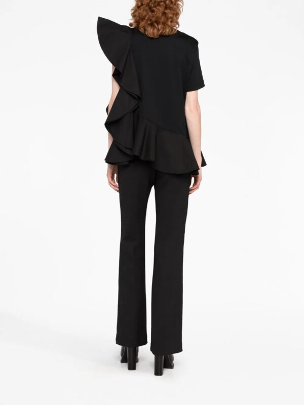 Alexander McQueen  asymmetric ruffled T-shirt - Image 4