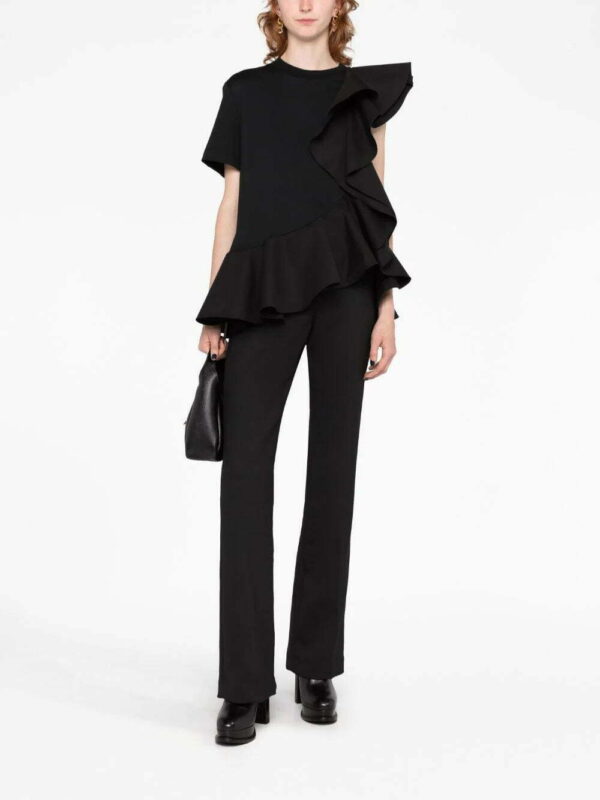 Alexander McQueen  asymmetric ruffled T-shirt - Image 2