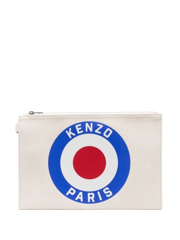 Kenzo Kenzo Target canvas clutch bag