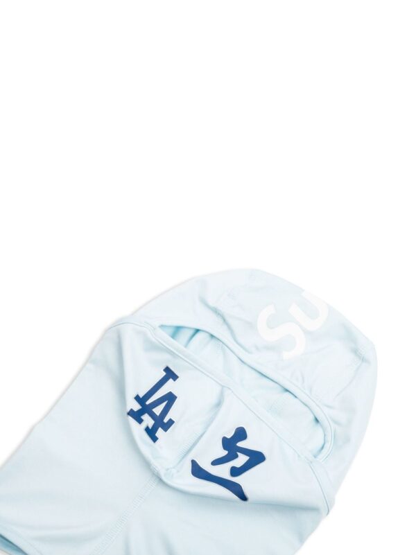 Supreme x MLB Kanji Teams "Los Angeles Dodgers - Pale Blue" lightweight balaclava - Image 2