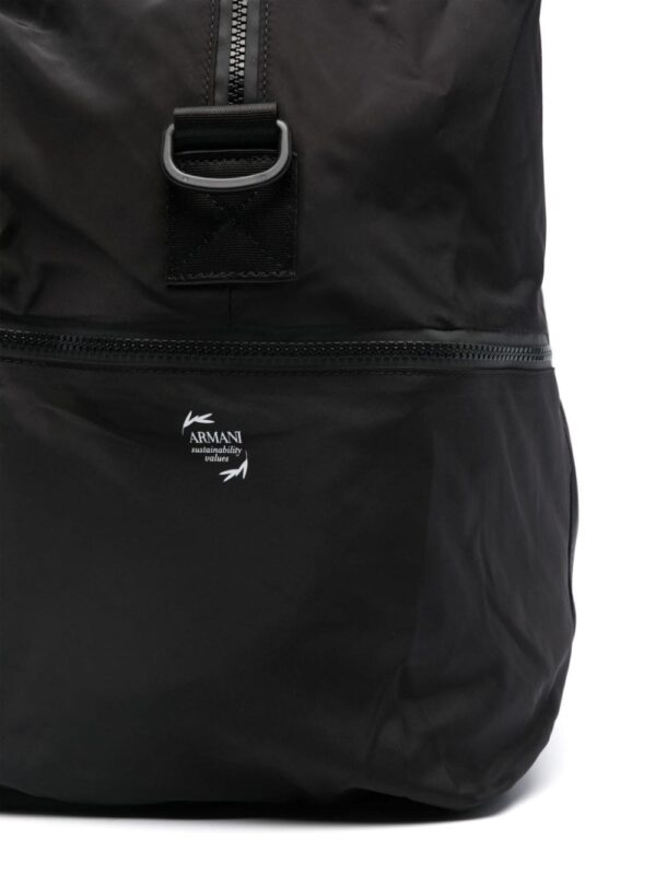 Ea7 Emporio Armani logo-print zipped holdall - Image 3